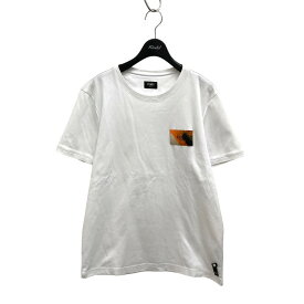 【中古】FENDI　ロゴラベルTシャツ FY0894AN1U ホワイト サイズ：L 【150324】（フェンディ）