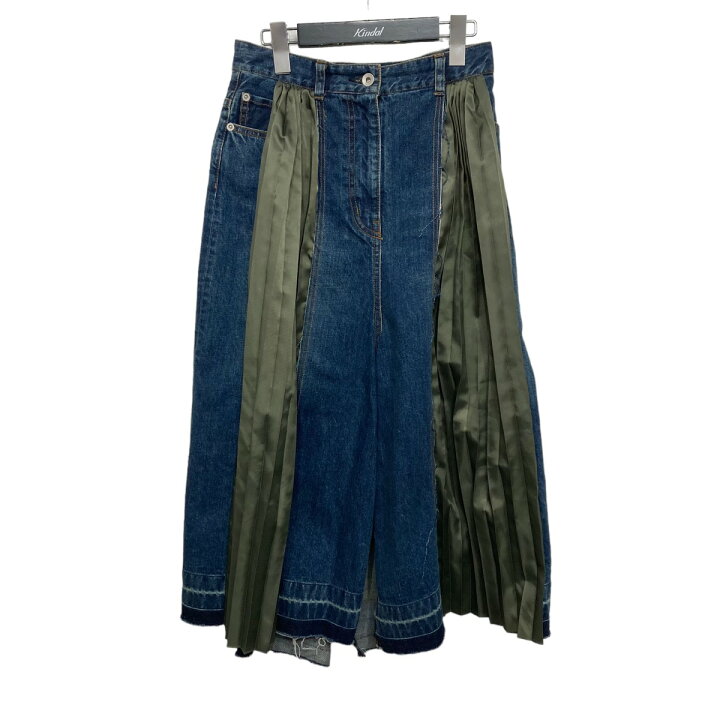 楽天市場】【中古】sacai デニムMIX プリーツ切替スカート インディゴ  
