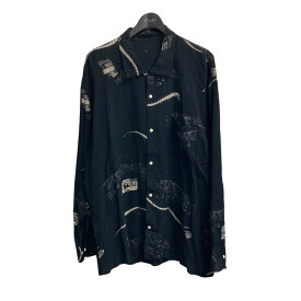 【中古】Porter Classic　ALOHA LONG SHIRT ブラック サイズ：SIZE M 【150324】（ポータークラシック）