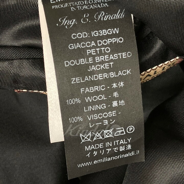 楽天市場】【中古】EMiLiANO RiNALDi ダブルジャケット ブラック 