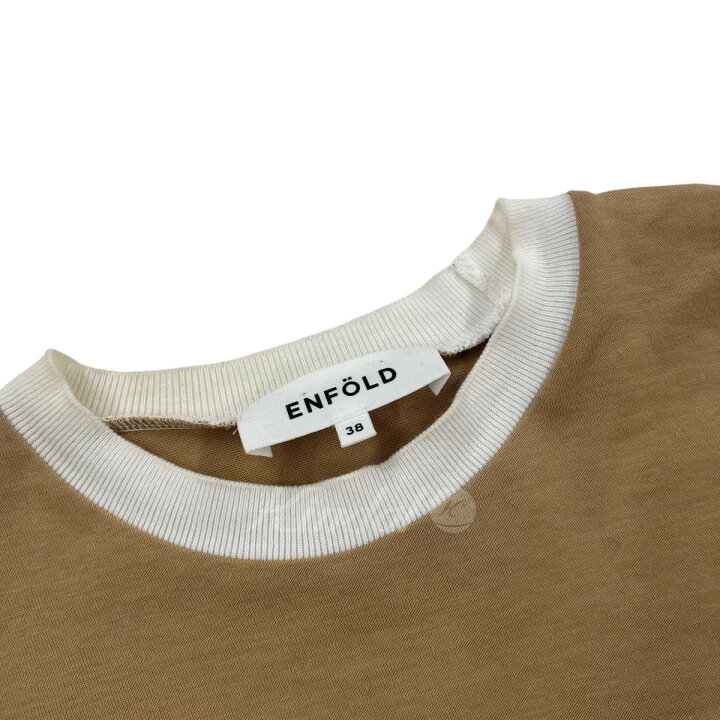楽天市場】【中古】ENFOLD グロッシー天竺コンビプルオーバー ベージュ  