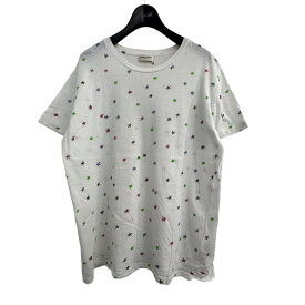 【中古】SAINT LAURENT PARIS　19SS スター柄プリントTシャツ ホワイト サイズ：XL 【160324】（サンローランパリ）