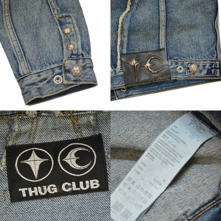楽天市場】【中古】THUG CLUB TRIBAL DENIM JACKET トライバルデニム 