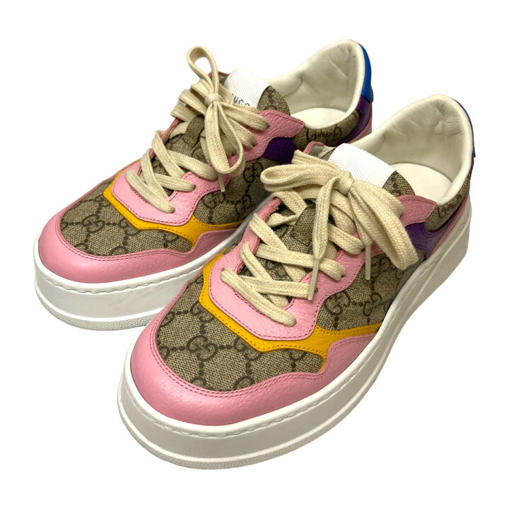 楽天市場】【中古】GUCCIスニーカー 726850 ホワイト×ピンク×ベージュ 