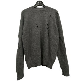 【中古】Loro Piana×藤原ヒロシ　ベビーカシミヤダメージニットセーター グレー サイズ：S 【160324】（ロロ・ピアーナ×フジワラヒロシ）