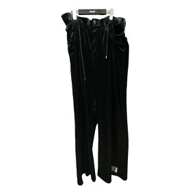 【中古】SYUMAN．　23AW｢Ravioli Easy Trousers Type Velours｣ ブラック サイズ：EXTRA 【160324】（シュウマン）