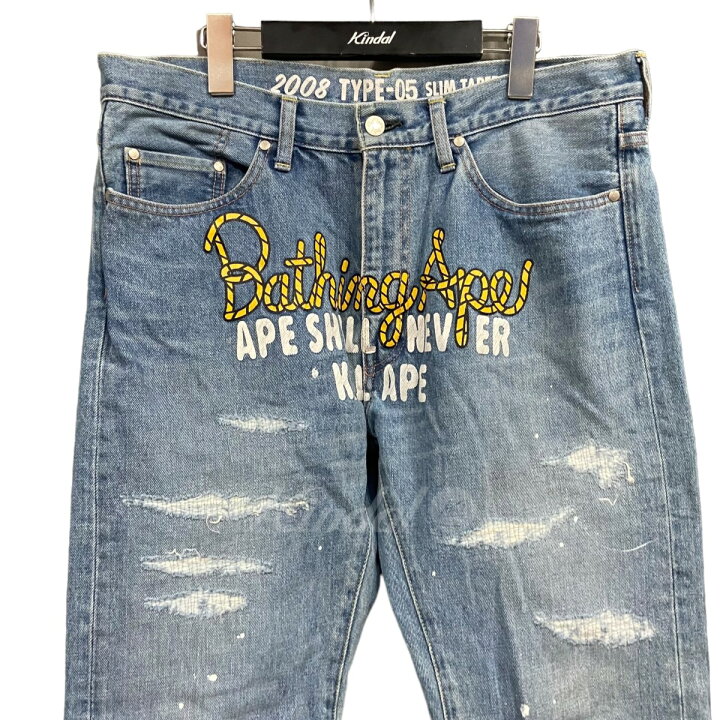 楽天市場】【中古】A BATHING APEプリントデニムパンツ インディゴ 