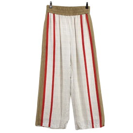 【中古】BURBERRY　Archive Scarf Print Wide Leg Trousers スカーフ プリントパンツ ブラウン サイズ：UK6 US4 IT38 【160324】（バーバリー）