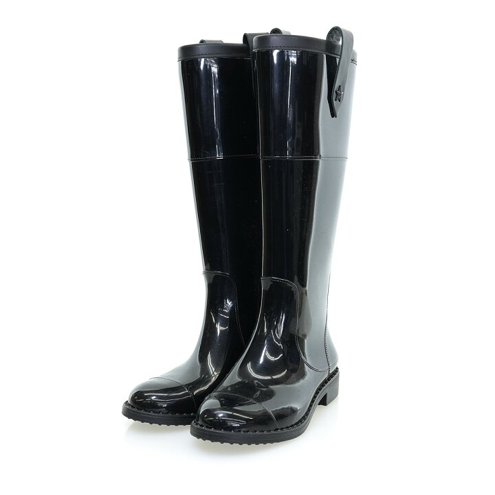 楽天市場】【中古】JIMMY CHOOEDITH FLAT レインブーツ ブラック 