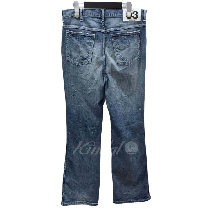 楽天市場】【中古】BASICKSハート刺繍加工フレアデニムパンツ 5672-14 