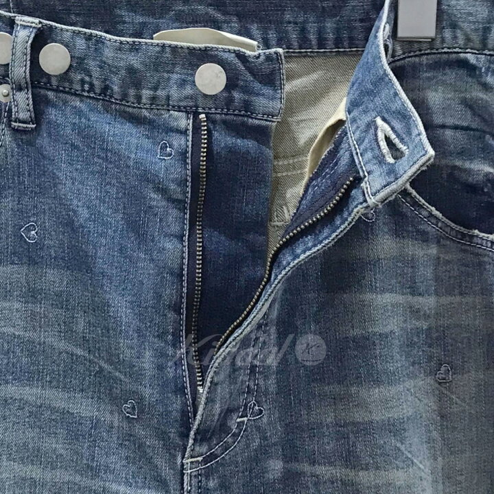 楽天市場】【中古】BASICKSハート刺繍加工フレアデニムパンツ 5672-14 