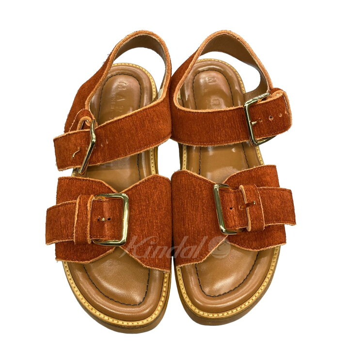 楽天市場】【中古】MARNI ウッドソールサンダル ブラウン サイズ：37 