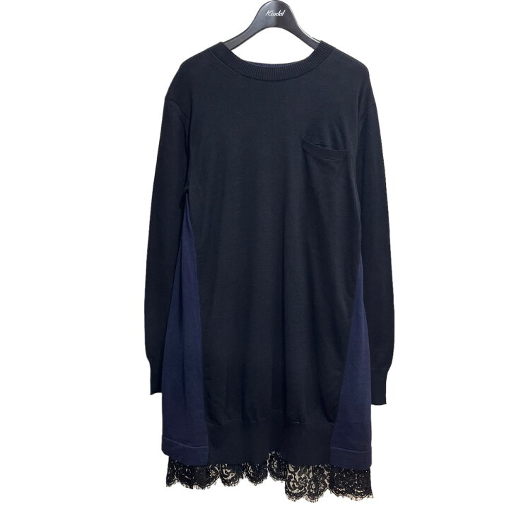 sacai サカイコットンニットドレスワンピース