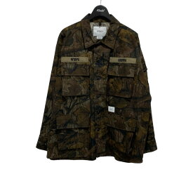 【中古】WTAPS　JUNGLE LS SHIRT．COTTON．RIPSTOP．CAMO ブラウン サイズ：01 【180324】（ダブルタップス）