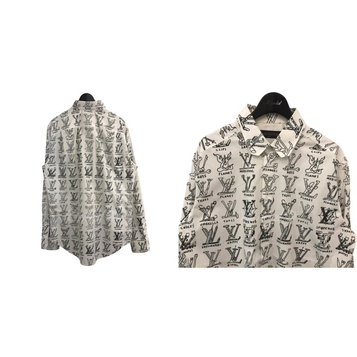 楽天市場】【中古】LOUIS VUITTON21SS LVロゴプレイズ長袖シャツ 