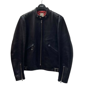 【中古】SCYE　Single Breasted Biker Jacket レザージャケット 1121-63007 ブラック サイズ：38 【190324】（サイ）