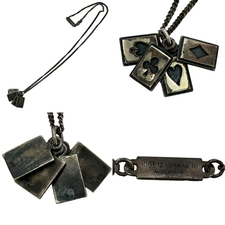 楽天市場】【中古】Maison Margiela11トランプネックレス シルバー  