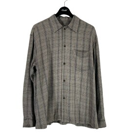 【中古】URU　RAYON CHECK SHIRT レーヨンチェックシャツ グレー サイズ：2 【190324】（ウル）