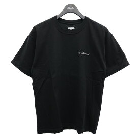 【中古】NEIGHBOR HOOD　ロゴ刺繍Tシャツ ブラック サイズ：XS 【200324】（ネイバーフッド）