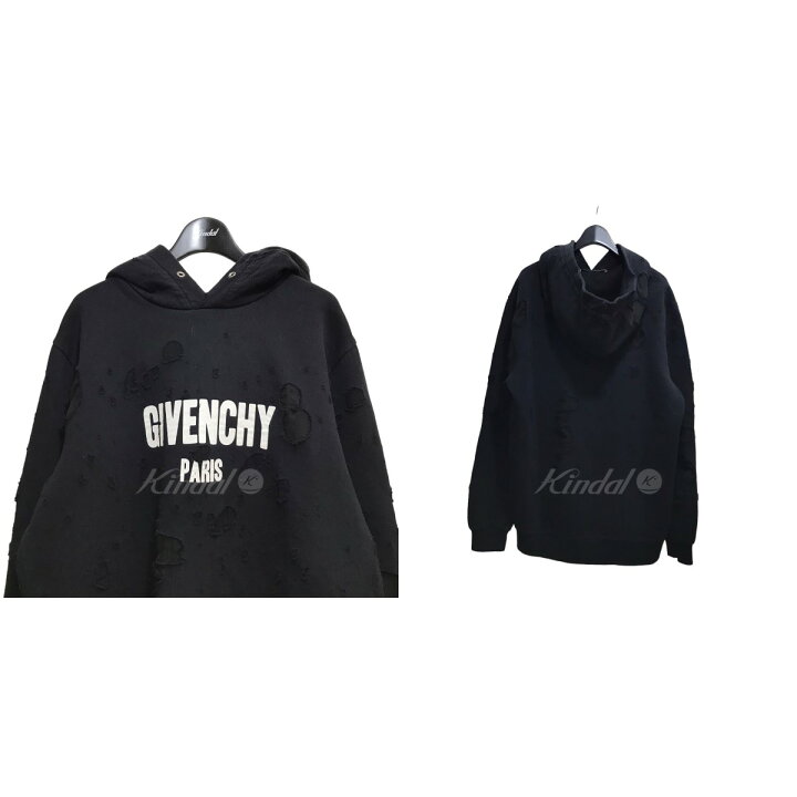 楽天市場】【中古】GIVENCHY デストロイ加工ロゴプルオーバーパーカー  