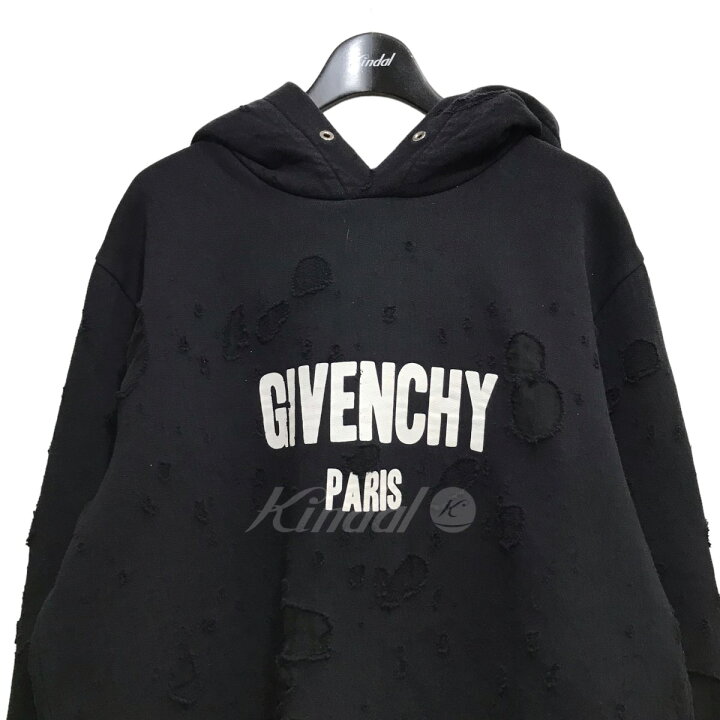 楽天市場】【中古】GIVENCHY デストロイ加工ロゴプルオーバーパーカー  