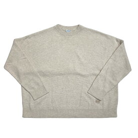 【中古】LOEWE　アナグラム刺繍デザイン カシミアニット ベージュ サイズ：XS 【210324】（ロエベ）