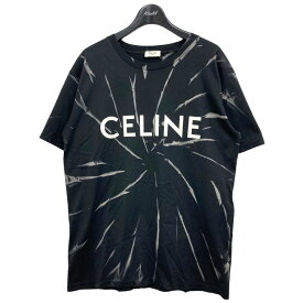【中古】CELINE　タイダイロゴTシャツ ブラック サイズ：XS 【210324】（セリーヌ）