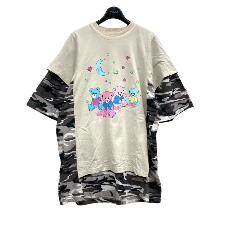 楽天市場】【中古】BALENCIAGAカモフラ切替ベアプリントTシャツ オフ 