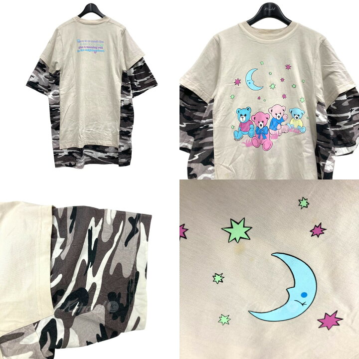 楽天市場】【中古】BALENCIAGAカモフラ切替ベアプリントTシャツ オフ 