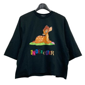 【中古】UNDERCOVER × Disney　｢Cotton Wide Short Tee Bambi｣バンビプリントTシャツ ブラック サイズ：2 【210324】（アンダーカバー ディズニー）