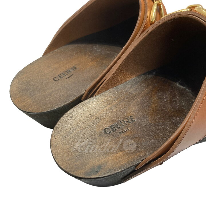 楽天市場】【中古】CELINEサボサンダル LES BOIS ブラウン サイズ：38  