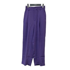 【中古】6(ROKU) BEAUTY＆YOUTH　｢GEORGETTE TUCK PANTS｣タックワイドパンツ パープル サイズ：34 【210324】（ロク ビューティアンドユース）