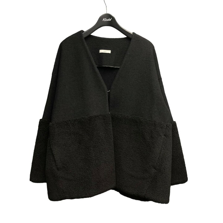 楽天市場】【中古】yori2021AW Vネックファーショートコート ブラック  
