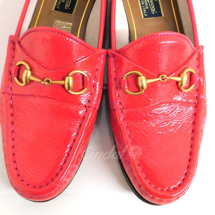 楽天市場】【中古】GUCCI ホースビットローファー エナメル ピンク 
