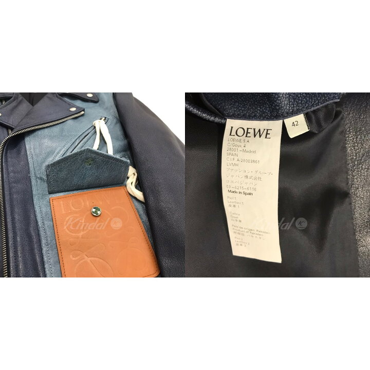 楽天市場】【中古】LOEWEアナグラムロゴポケットレザー ダブル 