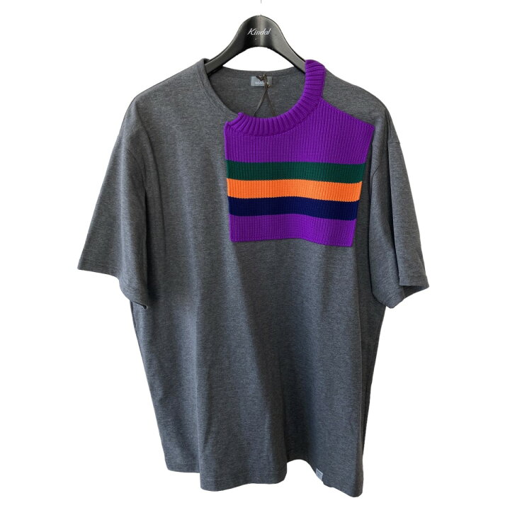 楽天市場】【中古】kolor／BEACON ニットドッキング Tシャツ グレー  