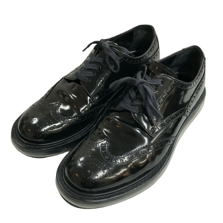 楽天市場】【中古】PRADA エアソール ウィングチップ シューズ 