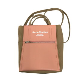 【中古】ACNE STUDIOS　Baker Out S ロゴ 2WAY ショルダーバッグ FN-UX-BAGS000048 ベージュ×ピンク サイズ：- 【220324】（アクネストゥディオズ）