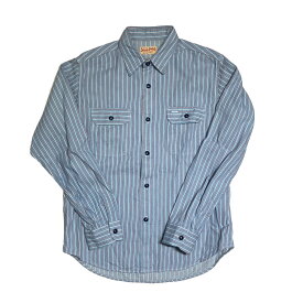 【中古】SUGAR CANE　ストライプワークシャツ／SC29146 ブルー サイズ：M（15-15 1／2） 【220324】（シュガーケーン）