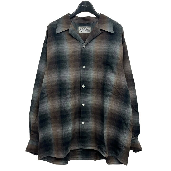 楽天市場】【中古】WACKO MARIA 2023AW ｢OMBRE CHECK OPEN COLLAR 