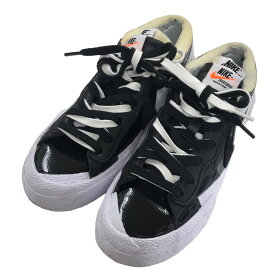 【中古】sacai×NIKE｢BLAZER LOW／SACAI｣スニーカー ブラック×ホワイト サイズ：23cm【価格見直し】