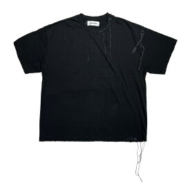 【中古】DISCOVERED　2023SS LOOPING DAMAGE CUSTEWN Tシャツ ブラック サイズ：1 【230324】（ディスカバード）