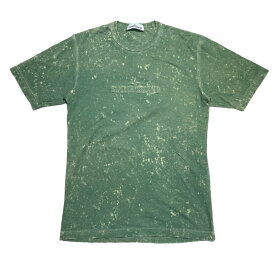 【中古】STONE ISLAND　ロゴ刺繍Tシャツ グリーン サイズ：S 【230324】（ストーンアイランド）