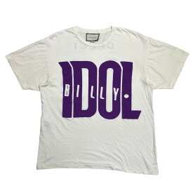 【中古】GUCCI　BILLY IDOL プリントTシャツ ホワイト サイズ：M 【230324】（グッチ）