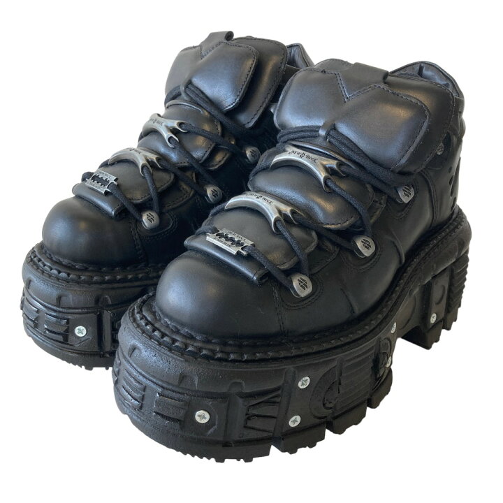楽天市場】【中古】NEW ROCK 厚底 スニーカー ブラック サイズ：40  