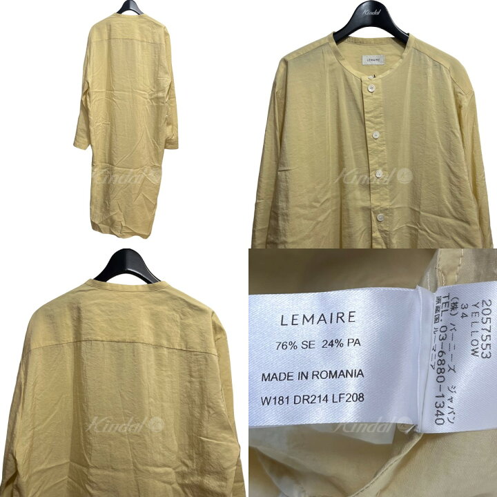 楽天市場】【中古】LEMAIRE シルクナイロンシャツワンピース ライト  