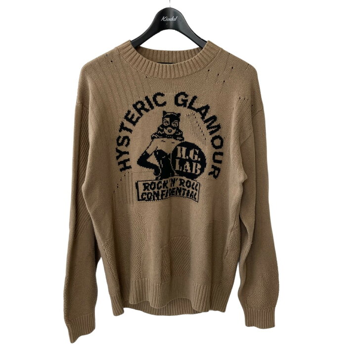 楽天市場】【中古】HYSTERIC GLAMOUR クルーネック クラッシュ ニット 