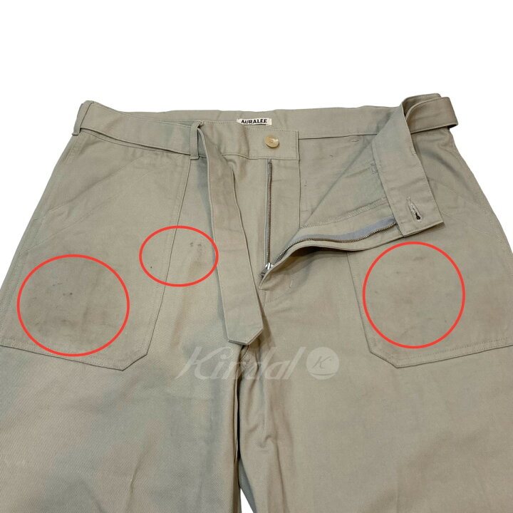 楽天市場】【中古】AURALEE HARD TWIST FINX HEAVY CHINO BELTED  