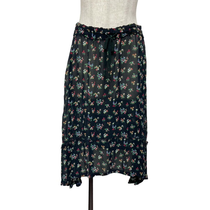 楽天市場】【中古】tricot COMME des GARCONS 花柄スカート ブラック  