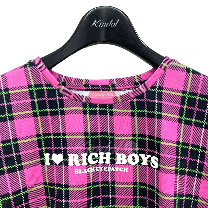 楽天市場】【中古】BlackEyePatch チェッククロップドTシャツ ピンク 